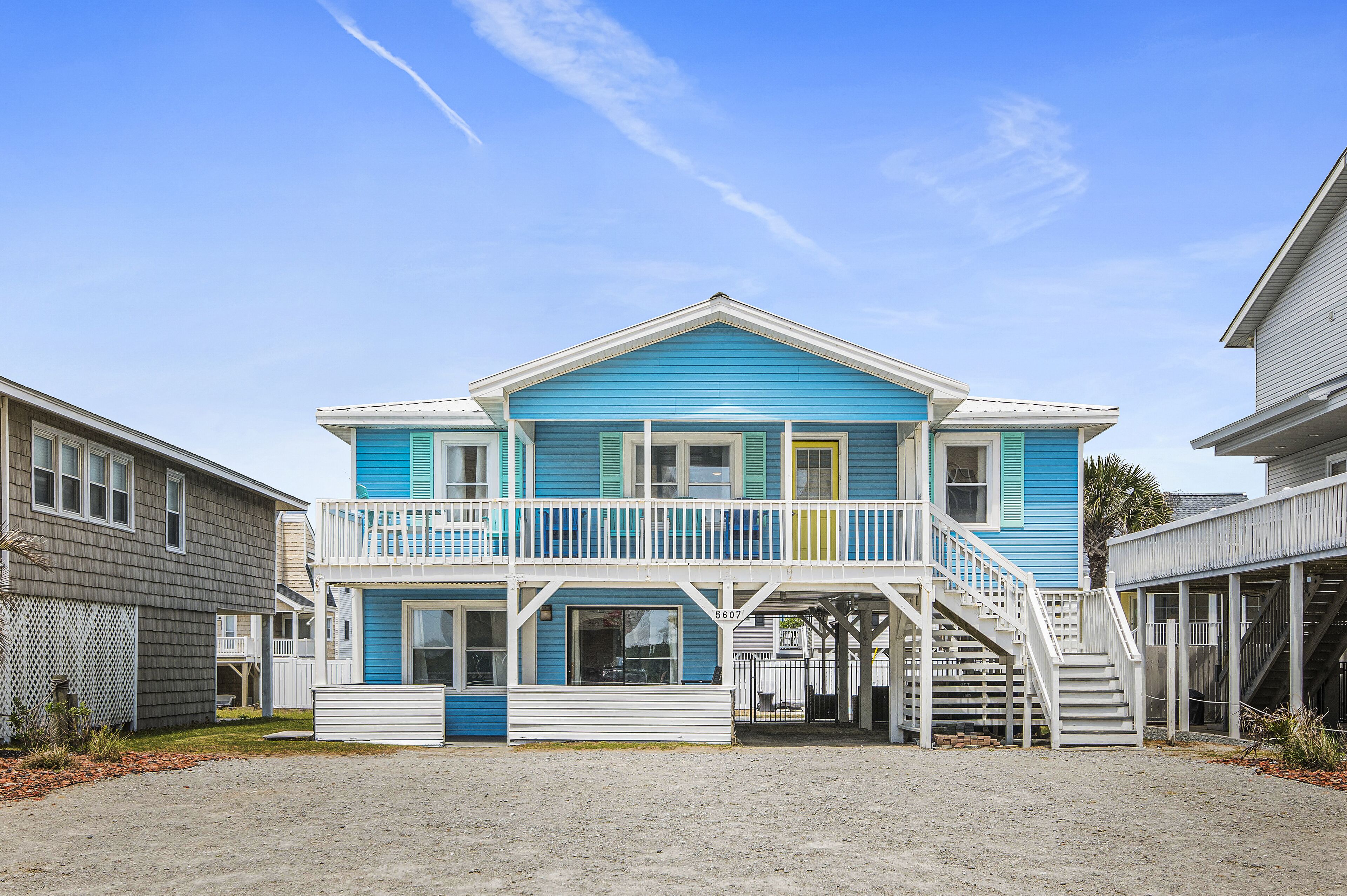 Large spacious home that sleeps directly across the street from the ocean that has private pool.