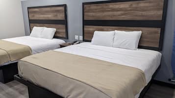 Premium bedding, desk, free WiFi, bed sheets