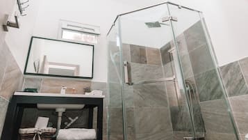 Towels, soap, shampoo