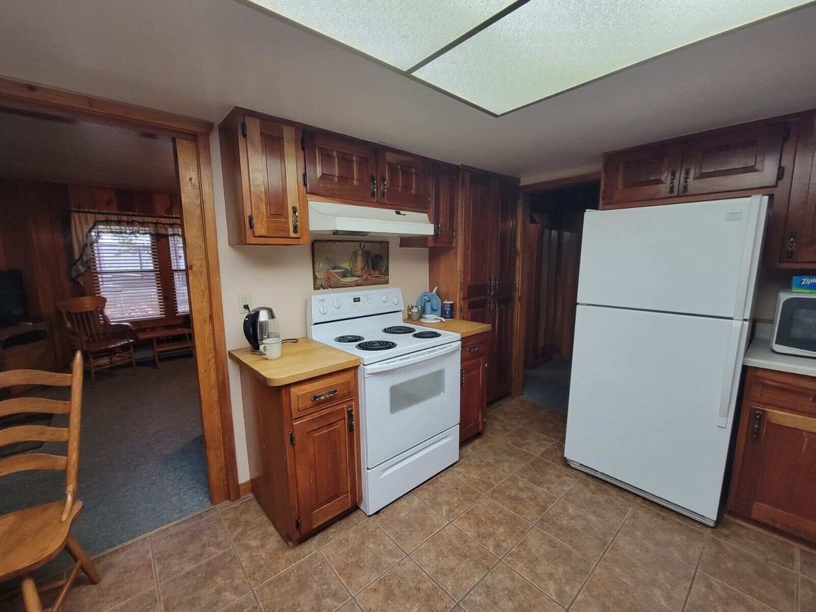 cozy rustic cabin 7 | private kitchen | coffee/tea maker