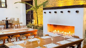 Outdoor banquet area