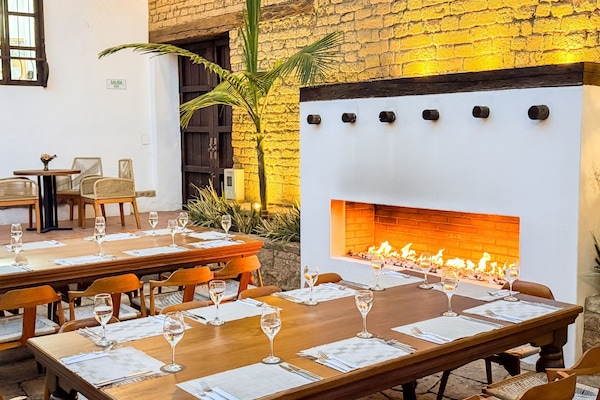 Outdoor banquet area