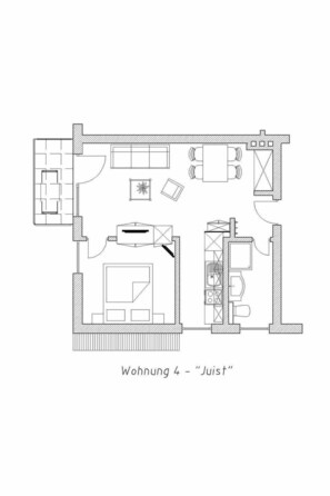 Floor plan - Vacation apartment Juist Deichringstr. 10 Whg. 4 - Haus Südereck (Neuharlingersiel)