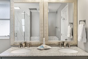 Baignoire, sèche-cheveux, serviettes fournies, savon