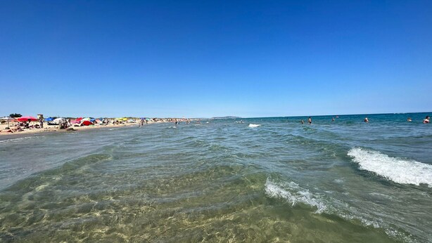 En la playa 
