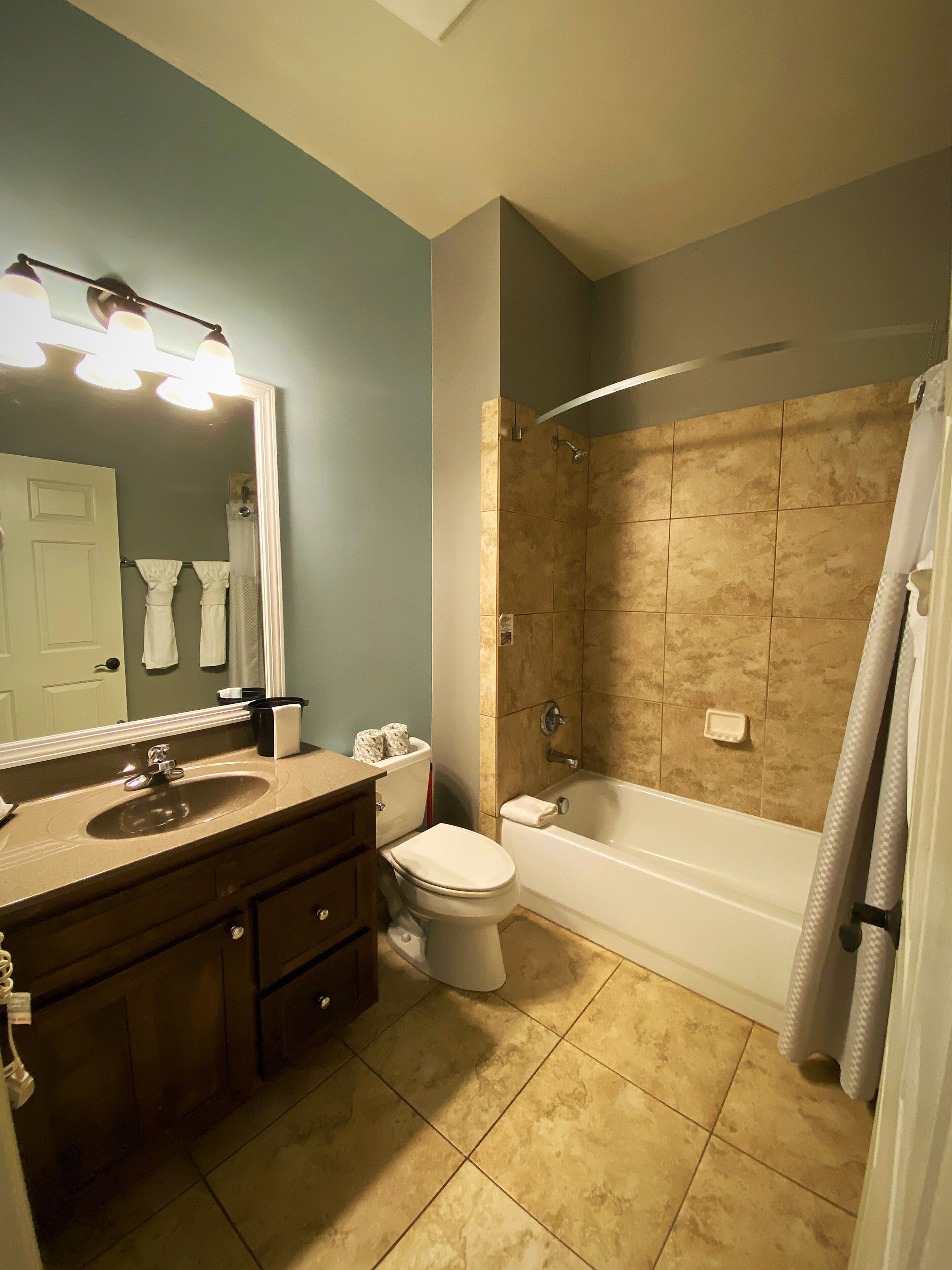 Towels, soap, toilet paper