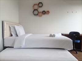 1 habitación, decoración personalizada y muebles diferentes 