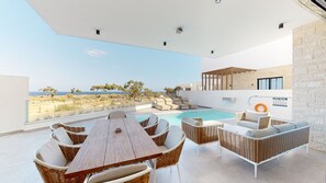 SEA VIEW VILLA POLYMNIA-22 | Terraza o patio
