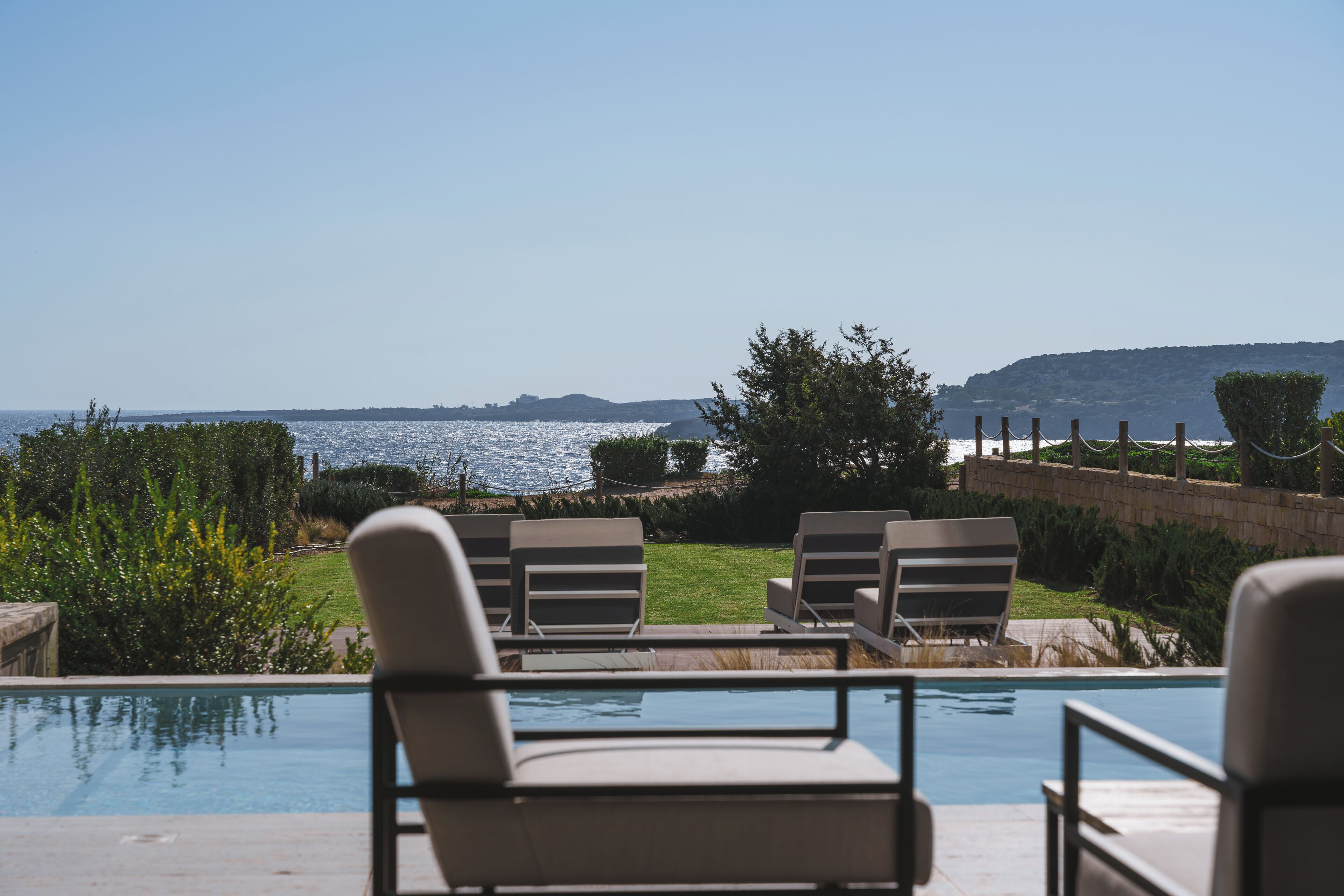 Luksus-villa - 4 soveværelser - havudsigt - ved stranden | Terrasse/gårdhave