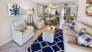 Condo, 2 Bedrooms | Living room | 32-inch TV with digital channels - Tradewinds Condominium #24 by Destin Getaways (Miramar Beach)