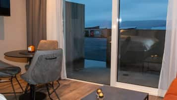 25-inch flat-screen TV with cable channels, TV