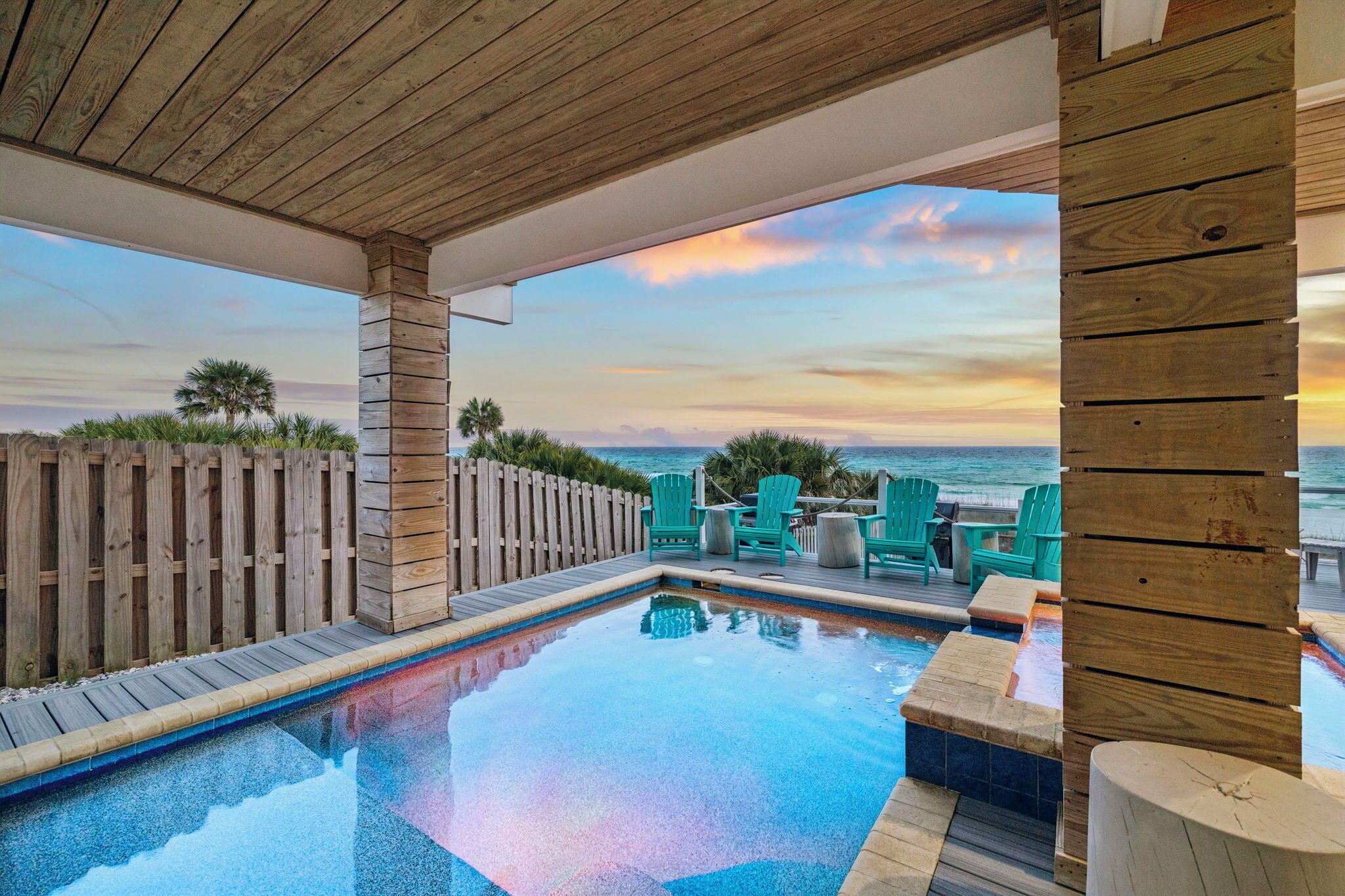 A heated pool