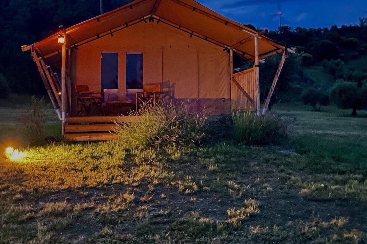 Deluxe-Zimmer, eigenes Bad ( Tenda Lusso Bagno Comet) | Außenbereich