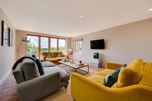 TV, fireplace, offices