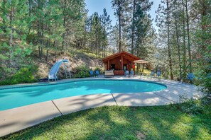A heated pool