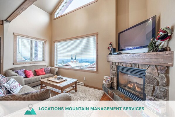 TV, fireplace, video games