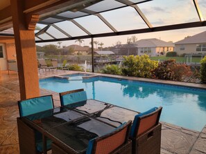 Outdoor pool, a heated pool