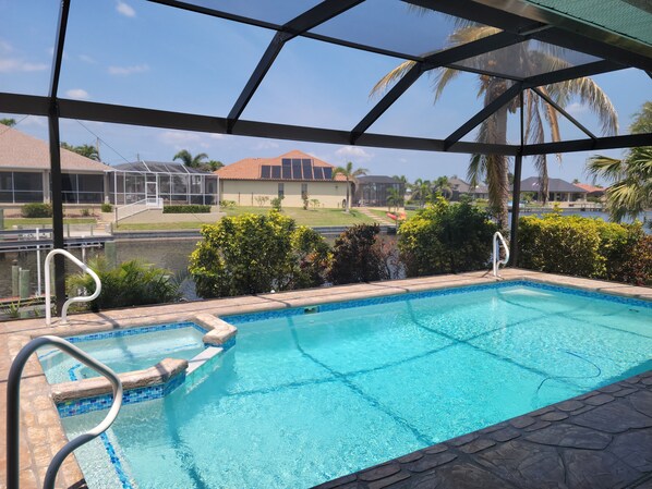Outdoor pool, a heated pool