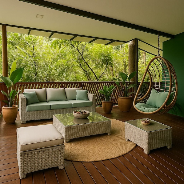 Standard Apartment (Cocles) | Terrace/patio - Green Jungle House (Cahuita)