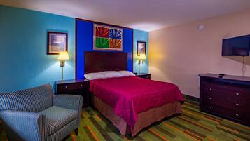 غرفة ديلوكس للاستخدام الفردي - سرير كبير - لغير المدخنين - ثلاجة وميكروويف | مكواة/لوح كي وواي فاي مجانًا وملاءات أسرّة