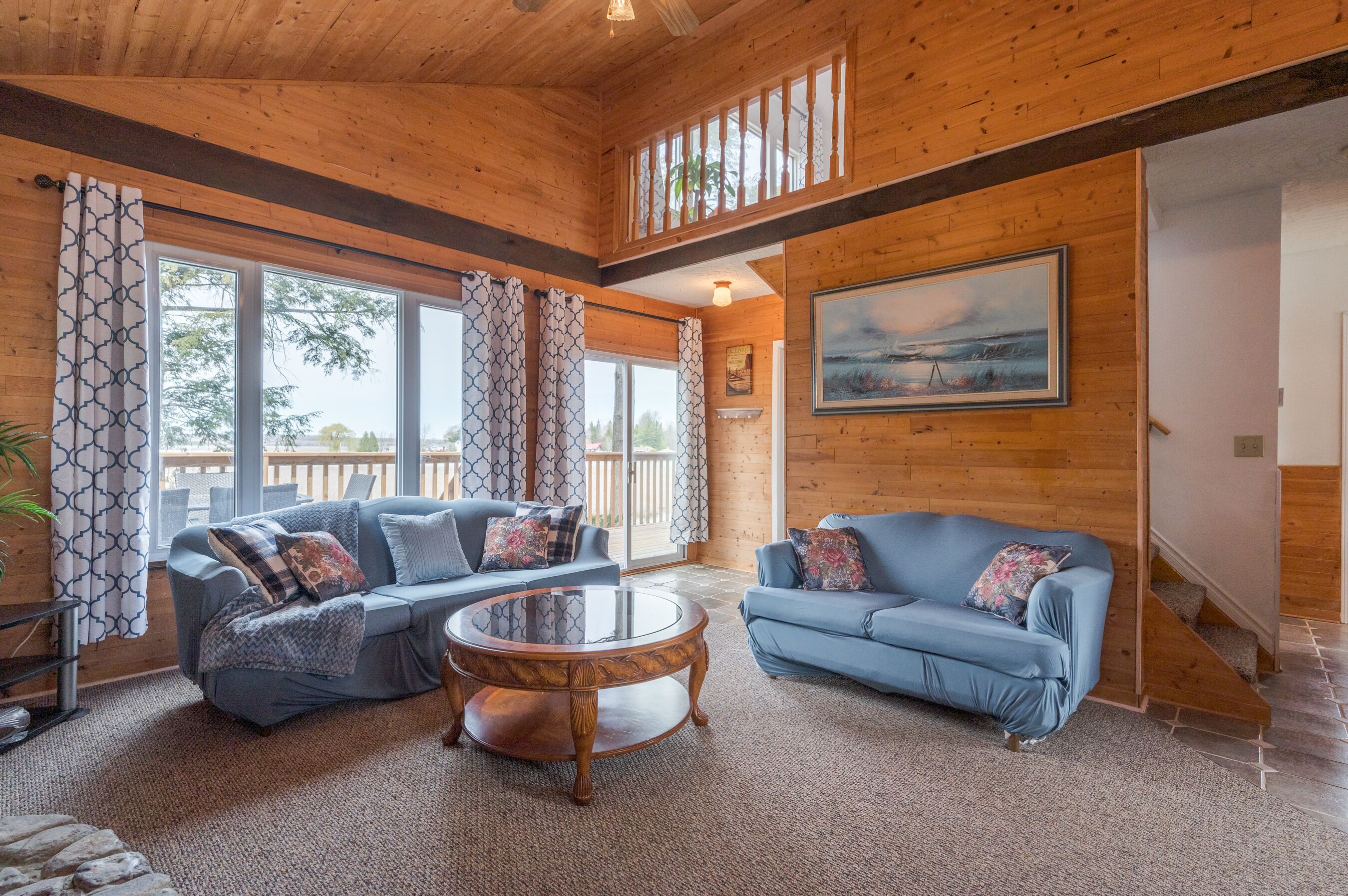 Una Smart TV, una chimenea, libros