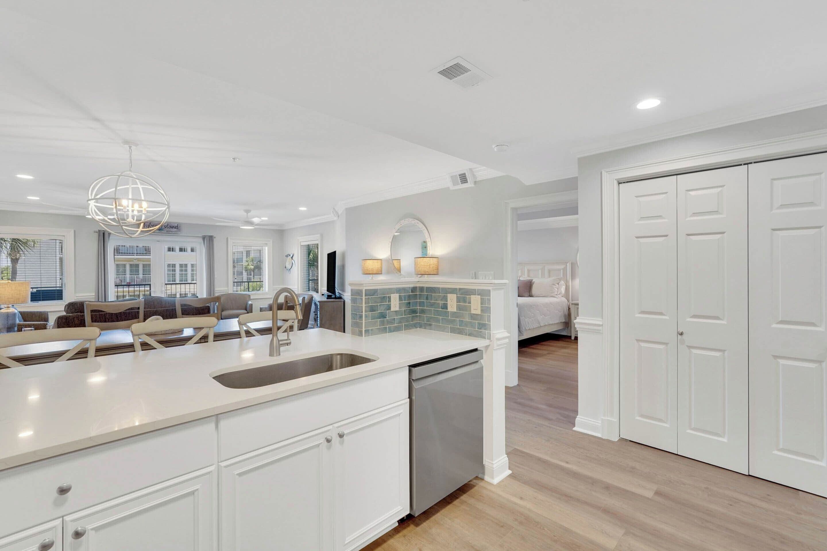 Condo, Multiple Beds, Balcony, Ocean View (#203 - No Pets) | Private kitchen | Fridge, microwave, oven, stovetop