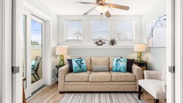 Condo, Multiple Beds, Pool Access, Garden View (#8 - No Pets) | Living area | 42-inch flat-screen TV with digital channels, TV