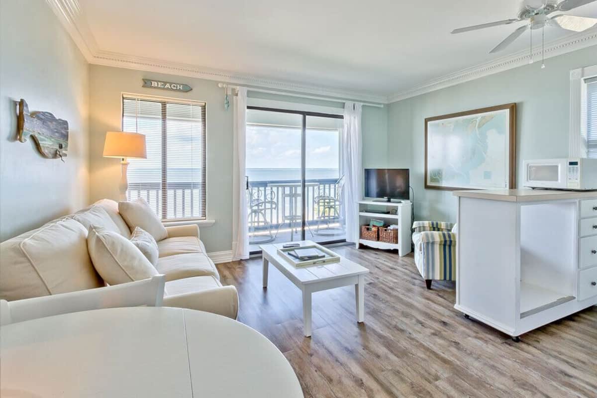Condo, 1 King Bed with Sofa bed, Kitchen, Ocean View (A321 - No Pets Allowed) | Living area