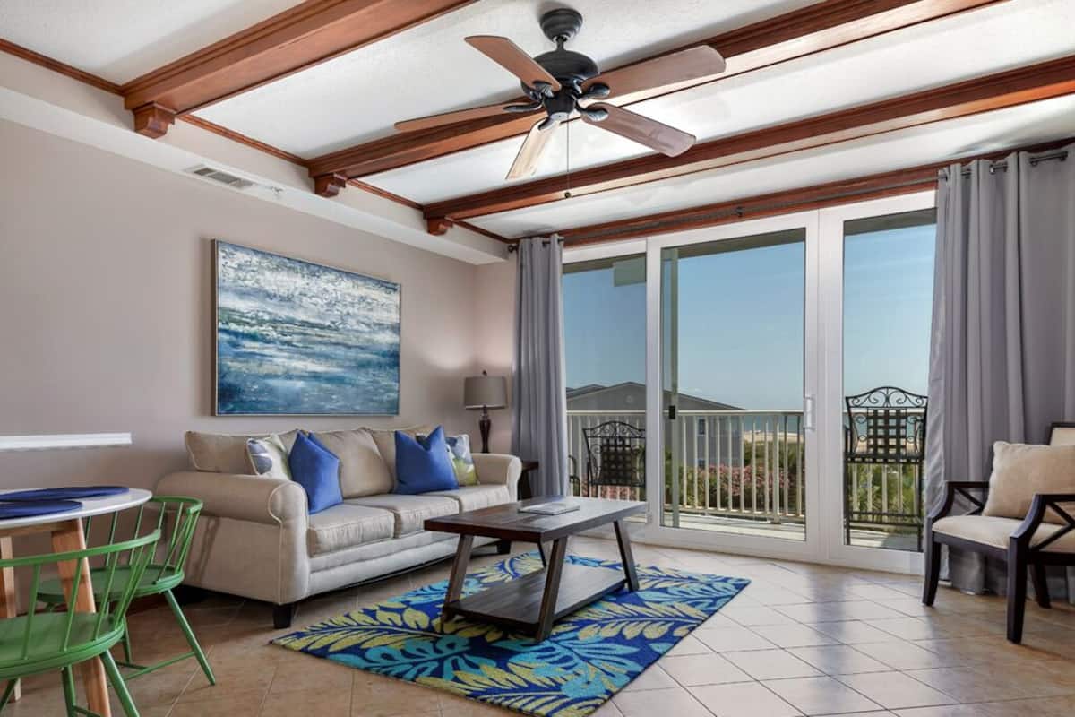 Condo, Multiple Beds, Pool Access, Pool View (236 - No Pets Allowed) | Living area | 40-inch TV with digital channels