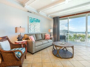 Condo, Multiple Beds, Pool Access, Beach View (#235 - No Pets) | Living area | 40-inch TV with digital channels - The Vue by Tybee Vacation Rentals (Tybee Island)