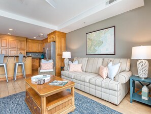 Condo, Multiple Beds, Pool Access, Beach View (#125 - Pets) | Living area