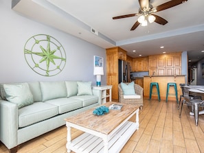 Condo, Multiple Beds, Pool Access, Beach View (#132 - Pets) | Living area