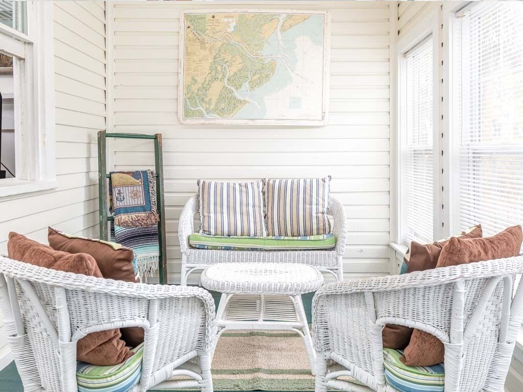 하우스, 퀸사이즈침대 1개, 주방, 정원 전망 | 숙박 시설 구내