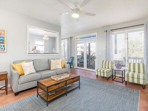 House, Multiple Beds, Pool Access, Partial Sea View | Living area - Beach Digs by Tybee Vacation Rentals (Tybee Island)
