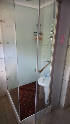 Baignoire, sèche-cheveux, papier toilette