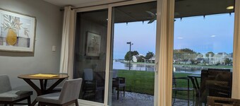 Beautiful sunrises waterfront condo with boat docking on backyard