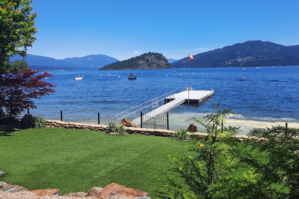 Large Private Dock right out front. Beautifully landscaped yard, lakefront.