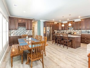 House, Multiple Beds, Pool Access, Pool View | Private kitchen | Fridge, microwave, oven, stovetop - Casa Azul by Tybee Vacation Rentals (Tybee Island)