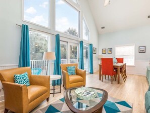 House, Multiple Beds, Kitchen, Garden View | Living area - Catch A Wave by Tybee Vacation Rentals (Tybee Island)