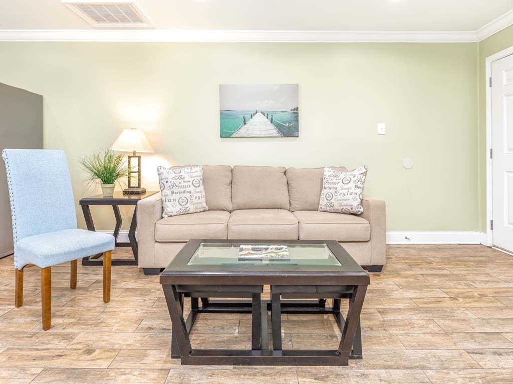 Condo, Multiple Beds, Kitchen, Garden View | Living area | TV