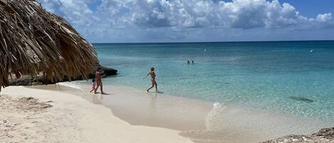 Sun-loungers, beach towels