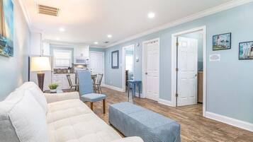 House, Multiple Beds, Kitchen, Partial Ocean View | Living area | TV