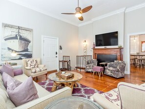 Condo, Multiple Beds, Kitchen, Garden View | Living area | 40-inch TV with digital channels - Habersham 2 by Tybee Vacation Rentals (Savannah)