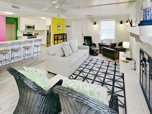 House, Multiple Beds, Kitchen | Living area | TV