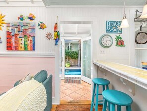 House, Multiple Beds, Pool Access, Pool View | Private kitchen | Fridge, microwave, oven, stovetop - Island Bliss Tybee Vacation Rentals (Tybee Island)