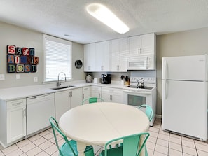 Condo, Multiple Beds, Kitchen, Garden View | Private kitchen | Fridge, microwave, oven, stovetop - Latitude Adjustment A Tybee Vacation Rentals (Tybee Island)