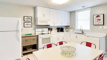 Condo, Multiple Beds, Kitchen, Garden View | Private kitchen | Fridge, microwave, oven, stovetop