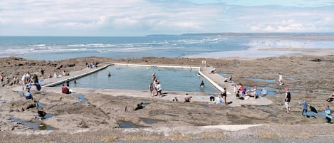 Vlak bij het strand