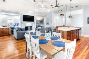 House, Multiple Beds, Kitchen, Partial Ocean View | Private kitchen | Fridge, microwave, oven, stovetop - Our Happy Place by Tybee Vacation Rentals (Tybee Island)