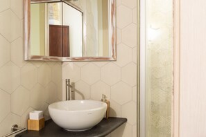 Regadera, secadora de cabello, bidet, toallas 